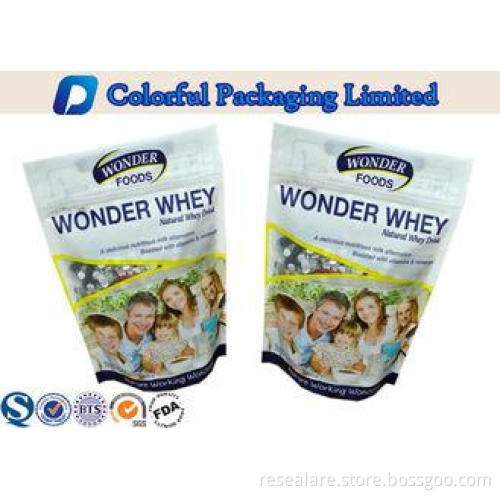 200g Matte Finished Whey Protein Powder Bag With Zipper , c